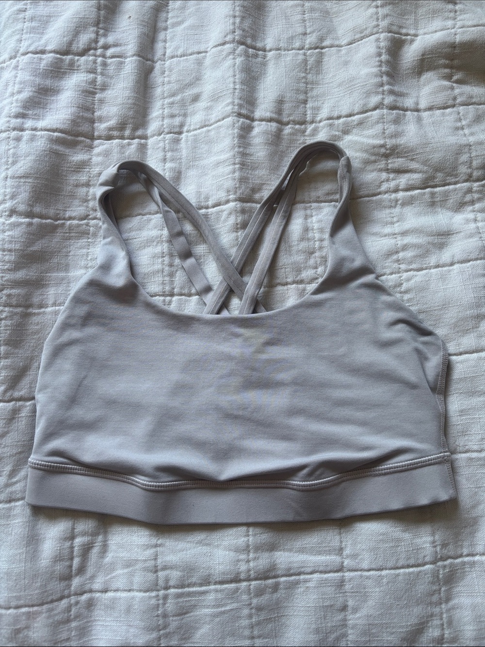 lululemon athletica Light Gray Cross-Back Sports Bra